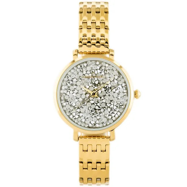 Női kvarc karóra arany-ezüst színben, 36 mm tok, WR30, fém szíj