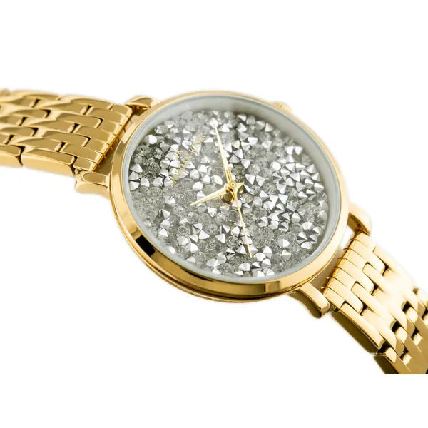 Női kvarc karóra arany-ezüst színben, 36 mm tok, WR30, fém szíj