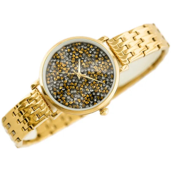 Jordan Kerr női kvarc karóra, arany-grafit, fém szíj, 36 mm