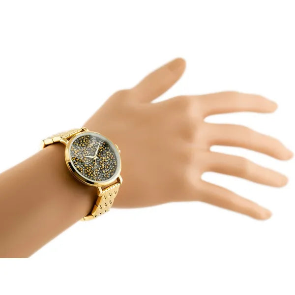 Jordan Kerr női kvarc karóra, arany-grafit, fém szíj, 36 mm