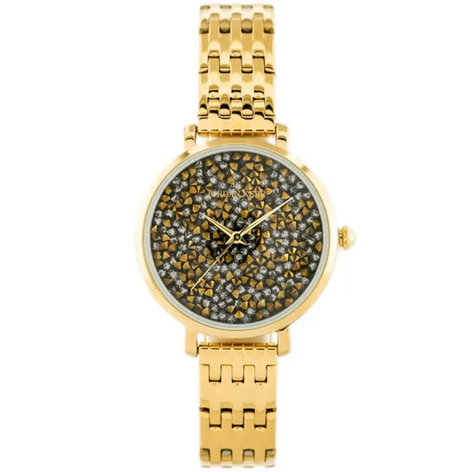 Jordan Kerr női kvarc karóra, arany-grafit, fém szíj, 36 mm