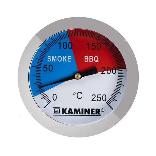 Rozsdamentes acél analóg grill- és füstölő hőmérő 0–250 °C