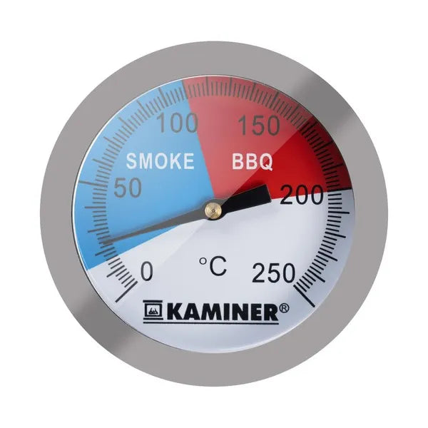 Rozsdamentes acél analóg grill- és füstölő hőmérő 0–250 °C
