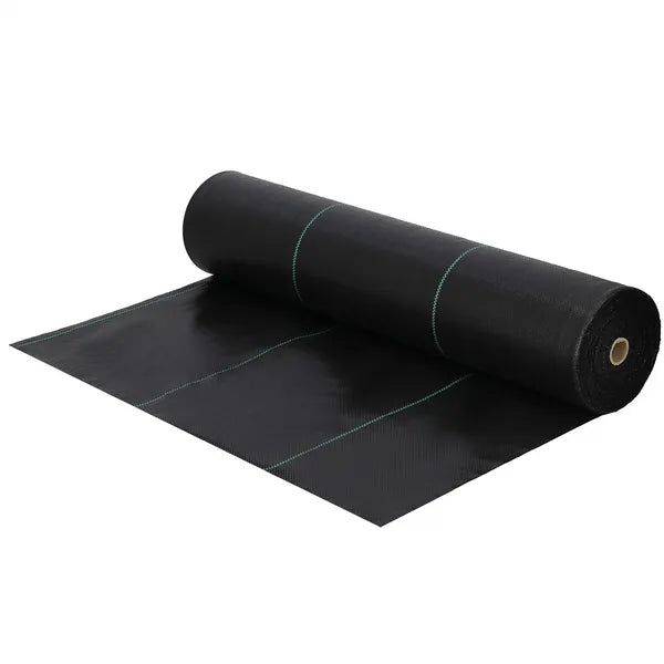 Fekete gyomfogó talajtakaró szövet, PP UV-álló, 70 g/m², 1,1×50 m