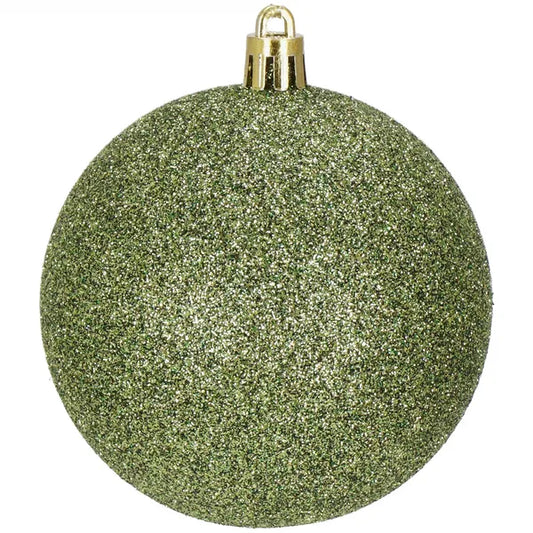 Karácsonyfadísz készlet, 33 db, zöld, műanyag, 8/6/4 cm, törhetetlen