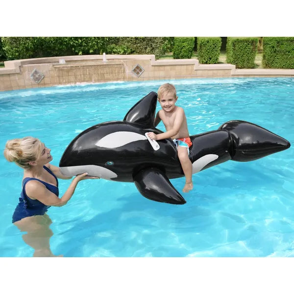 Felfújható orka vízi matrac, 203×102 cm, 45 kg teherbírás, 3+ év