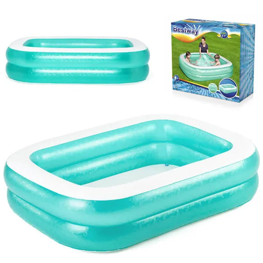 Bestway felfújható családi medence, 201×150×51 cm, 450 l, türkiz/fehér