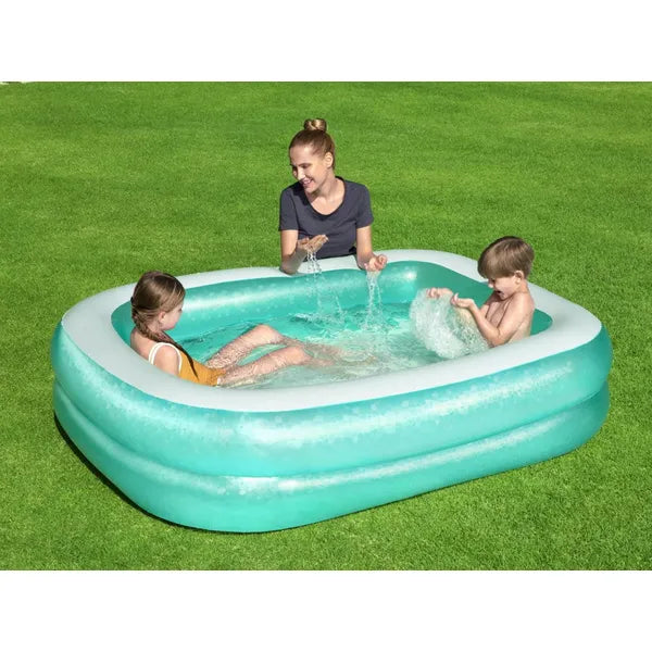 Bestway felfújható családi medence, 201×150×51 cm, 450 l, türkiz/fehér