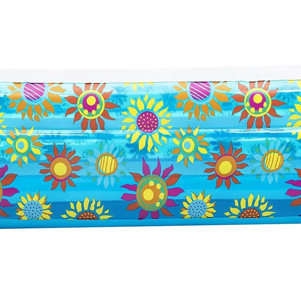 Bestway családi felfújható medence 229×152×56 cm, 3 gyűrű, virágmintás