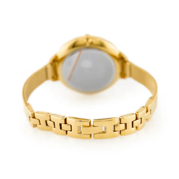 Bisset női karóra, arany PVD nemesacél szíj, 34 mm ezüst számlap