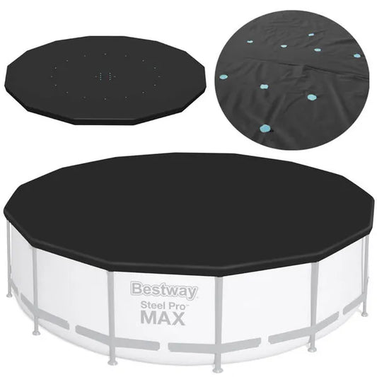 Vízlepergető medencetakaró Bestway Steel Pro vázas 427 cm, fekete
