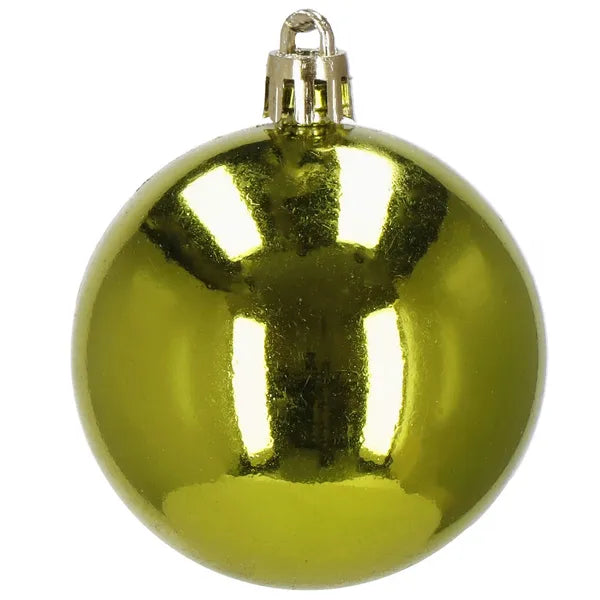 Törhetetlen karácsonyi gömbdísz készlet, 6 cm, 30 db, arany-piros-zöld