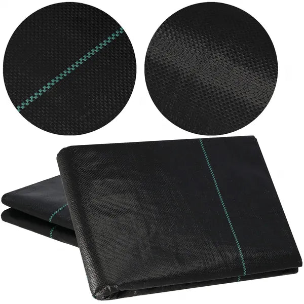 Gyomfogó agroszövet, UV-álló PP, 90 g/m², 3,2×10 m, fekete