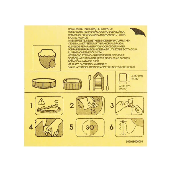 Bestway vízálló javítótapasz készlet, 10 db 6,5 x 6,5 cm