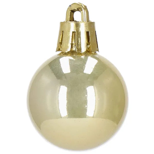 Törhetetlen karácsonyi gömb díszek, piros-arany, 42 db, 3–6 cm