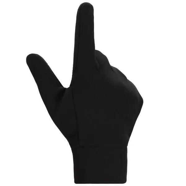 Fekete nylon csúszásgátló érintőképernyős kesztyű, M