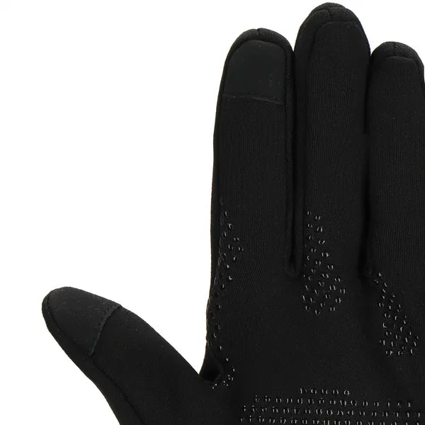 Fekete nylon csúszásgátló érintőképernyős kesztyű, M