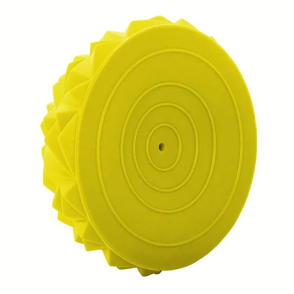 Springos PVC masszázslabda, sárga, 16 cm, közepes keménység