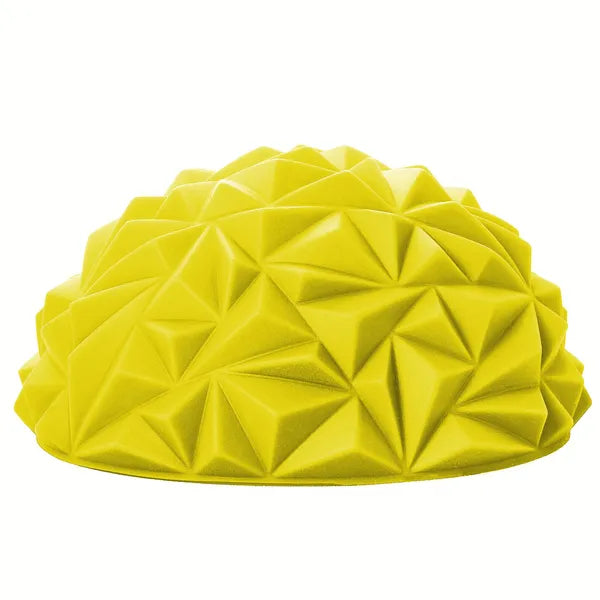Springos PVC masszázslabda, sárga, 16 cm, közepes keménység