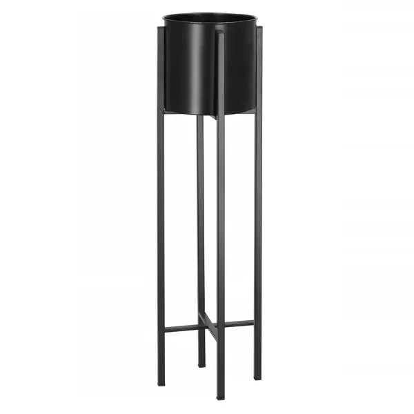 Fém virágtartó állvány 74 cm magas, 17 cm átmérőjű cseréppel