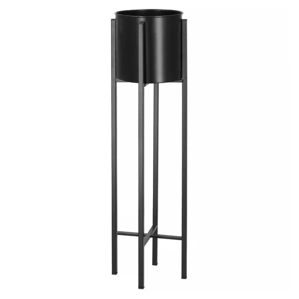 Fém virágtartó állvány 74 cm magas, 17 cm átmérőjű cseréppel