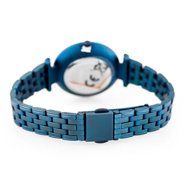 Albatross Glamour női kvarc karóra 32 mm, kék tokkal és acélszíjjal