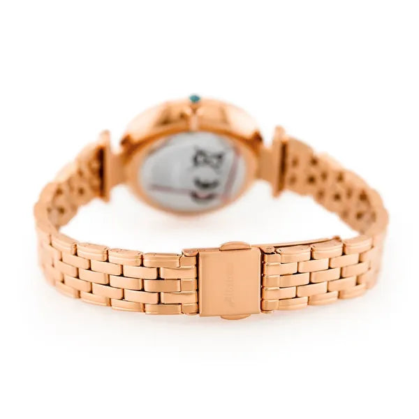 Albatross Glamour női karóra rozéarany acélszíj, fehér 32 mm számlap