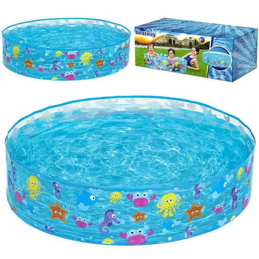 Bestway felfújható gyermekmedence, 122×25 cm, 219 l, tengeri mintás