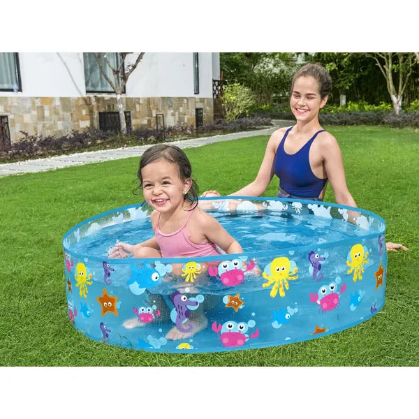 Bestway felfújható gyermekmedence, 122×25 cm, 219 l, tengeri mintás