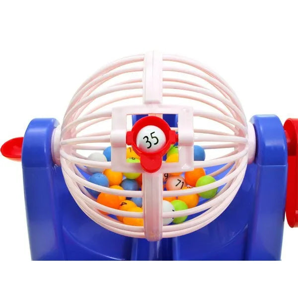 Bingo családi társasjáték sorsológömbbel, 56 kártyával, 6+