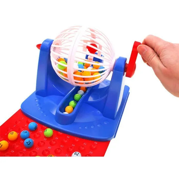 Bingo családi társasjáték sorsológömbbel, 56 kártyával, 6+