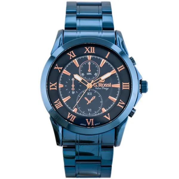 G. Rossi Allesio férfi kvarc karóra kék fém szíj 38 mm
