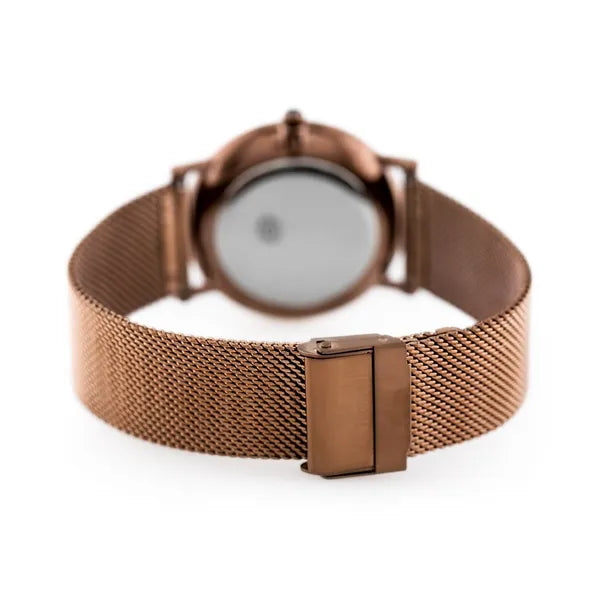 G. Rossi női karóra, barna fém szíj, 39 mm Miyota kvarc WR30, díszdoboz