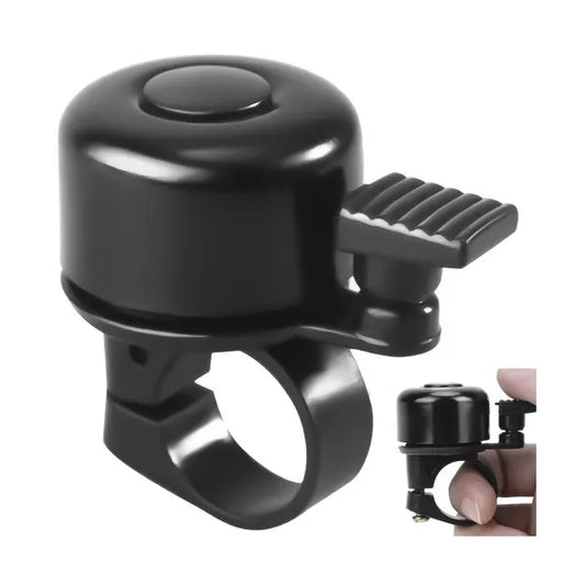 Kerékpárcsengő fekete, 3,5 cm, alumínium, univerzális 22 mm rögzítő