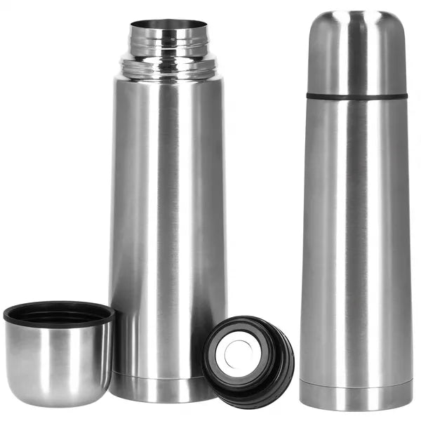 Rozsdamentes acél vákuum termosz 500 ml, szivárgásmentes push-gomb