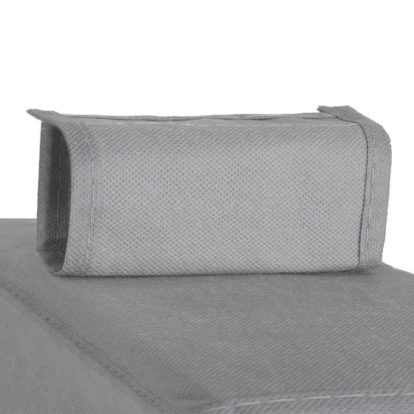 Függő textil tároló 6 polccal, szürke, 120×30×30 cm