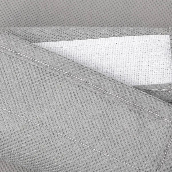 Függő textil tároló 6 polccal, szürke, 120×30×30 cm