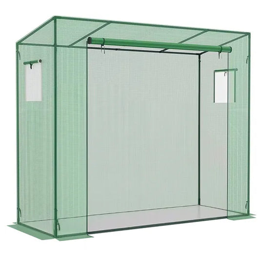 Kerti fóliasátor alagút 2×0,8×1,7 m 130 g/m² PE fólia, cipzáros ajtó