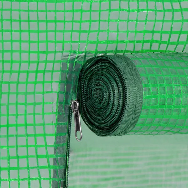 Kerti fóliasátor alagút 2×0,8×1,7 m 130 g/m² PE fólia, cipzáros ajtó
