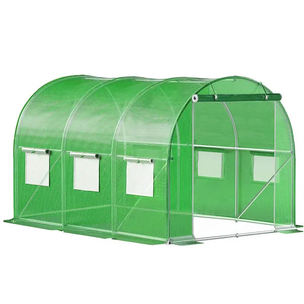 Kerti fóliasátor alagút 3×2×2 m, 140 g/m² PE, horganyzott fém váz, UV4