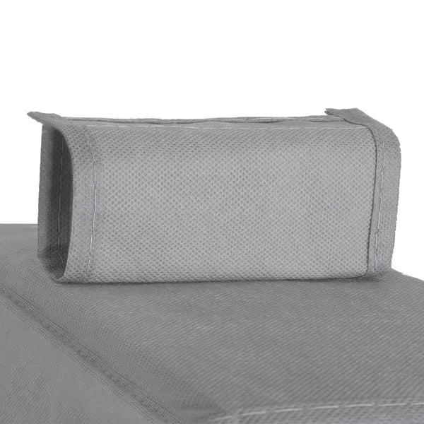 Szürke 4-polcos akasztós szekrényszervező 80×30×30 cm nemszőtt textil