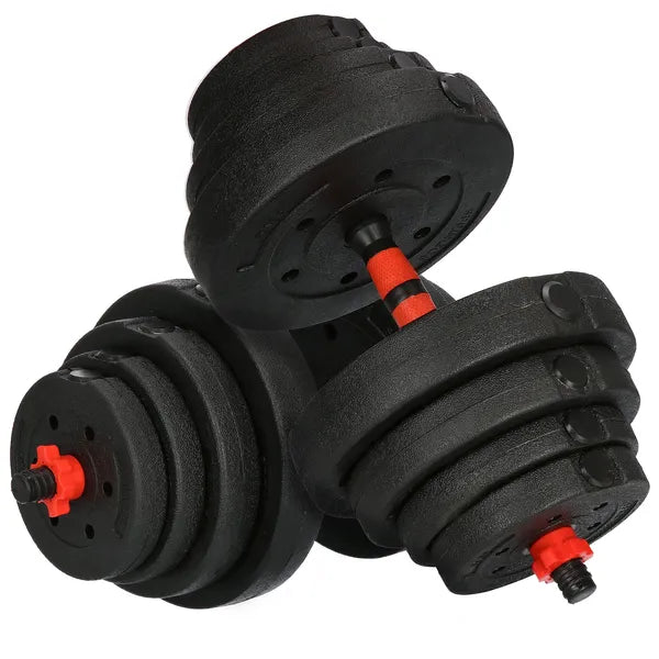 20 kg-os kompozit kézisúlyzó szett, 2×50,5 cm rúd, 1–5 kg tárcsák
