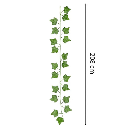 Mű borostyán futónövény dekoráció, 208 cm, zöld, 6 db
