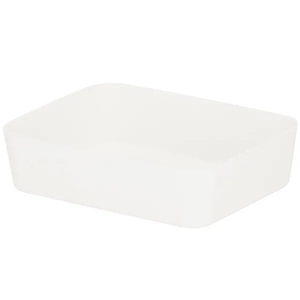 Krém színű PP műanyag rendszerező doboz 18×13×4,5 cm – Springos