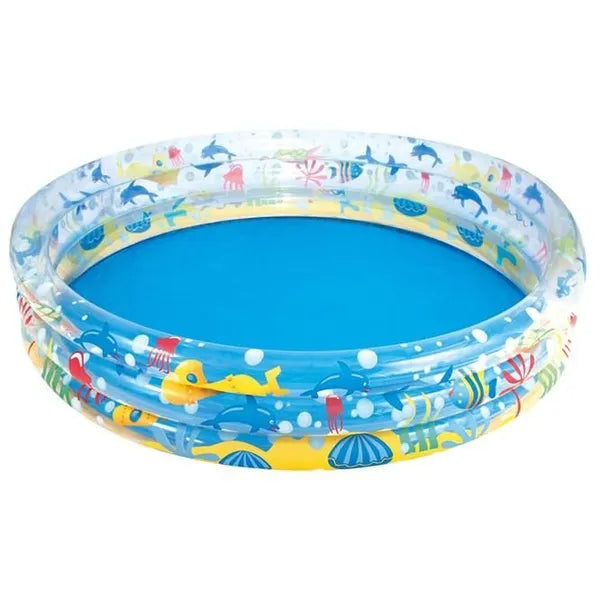 Bestway felfújható gyerekmedence 152×30 cm, 3 gyűrűs PVC, 101 l