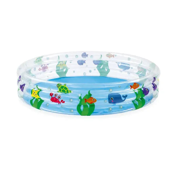 Bestway felfújható gyerekmedence 152×30 cm, 3 gyűrűs PVC, 101 l