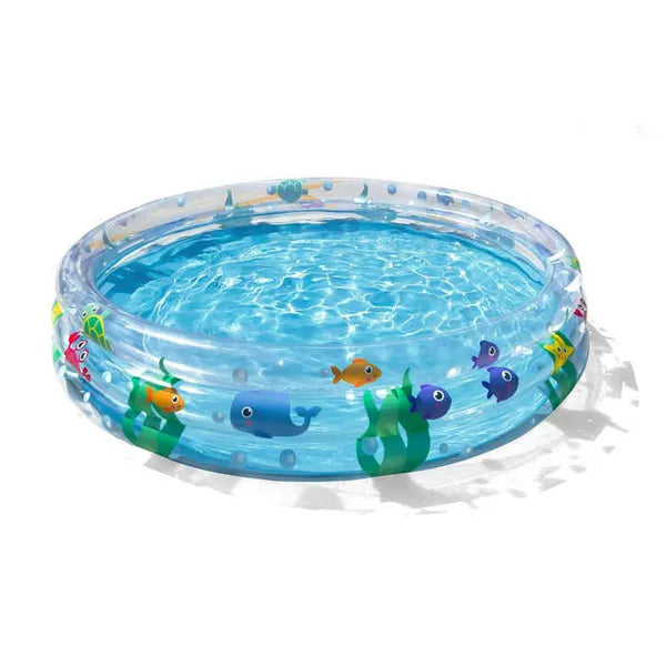 Bestway felfújható gyerekmedence 152×30 cm, 3 gyűrűs PVC, 101 l