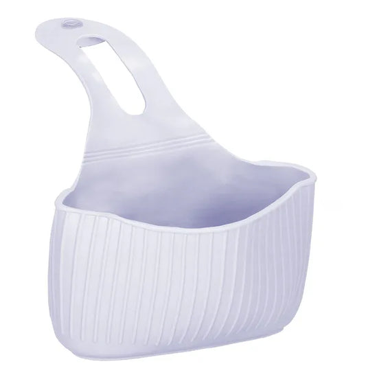 PVC fali rendszerező kosár fogantyúval, tapadókoronggal, 16×9 cm