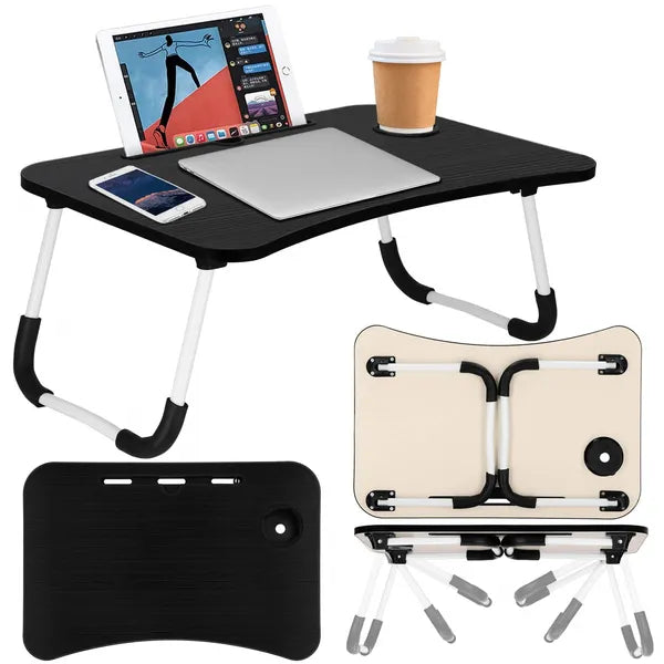 Springos® összecsukható laptopasztal 60x40cm fekete