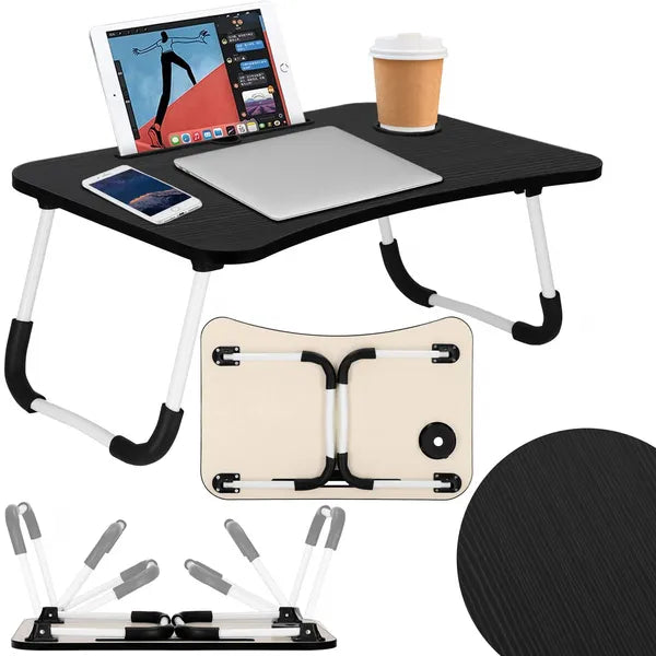Springos® összecsukható laptopasztal 60x40cm fekete